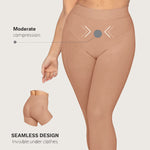 Pantalones moldeadores de malla transpirables de cintura alta invisibles para mujer